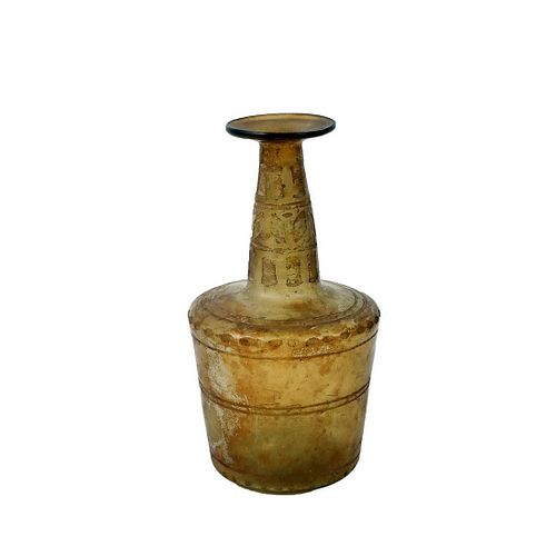 Ancient Islamic Glass Bottle c.8th century AD. 