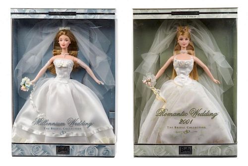 Four Wedding Themed Barbies