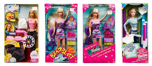 Four Craft Themed Barbies