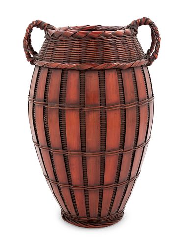 A Bamboo Flower Arranging Basket