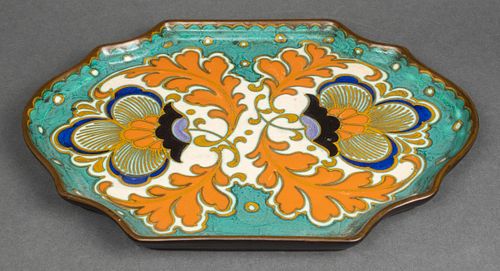 Holland Gouda Dutch Art Pottery Platter / Tray