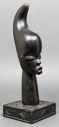 A. Matino African Carved Wood Figural Sculpture