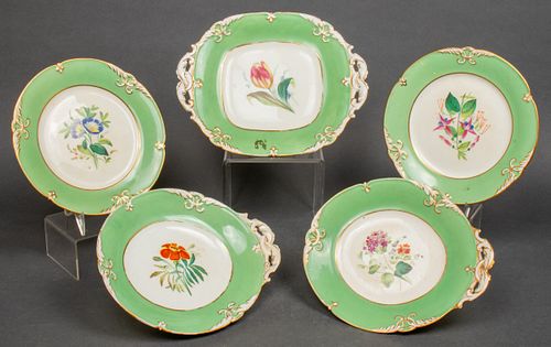 Continental Hand Painted Porcelain Dishes, 5