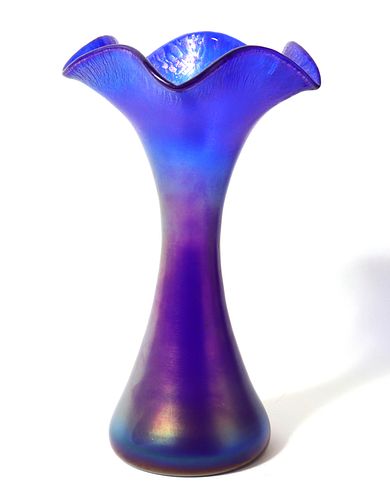 Illegibly Signed Modern Art Glass Vase