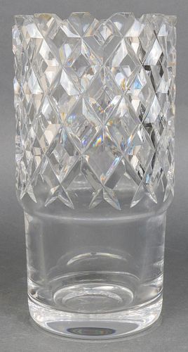 Orrefors Signed Cut Crystal Vase