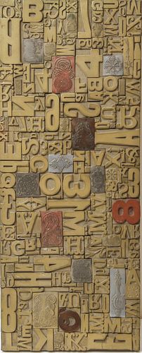 Giovanni Schoeman Type Letters Sculpture Plaque