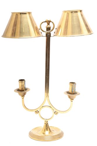 Gilt Brass 2-Light Bouillotte Candle Holder