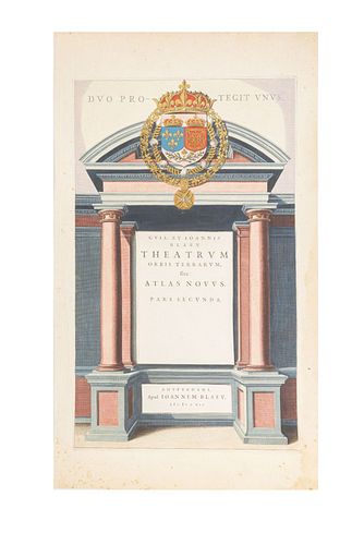 Blaeu, Ioannem. Theatrum Orbis Terrarum, sive Atlas Novus. Pars Secunda.  Amsterdami, 1645. Grabado coloreado con detalles dorados.