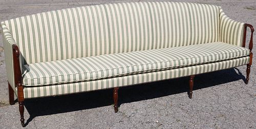 RARE AMERICAN OVERSIZED FEDERAL SOFA. ATTRIBUTED
