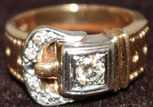 LATE 19TH CENTURY 14KT WHITE AND YELLOW GOLD