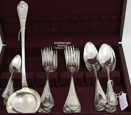 36-PIECE FRENCH STERLING SILVER FLATWARE SET