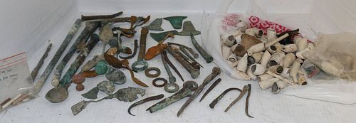 LARGE COLLECTION OF ARTIFACTS RECOVERED FROM THE