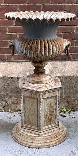 Cast Iron Two Part Urn - 1852