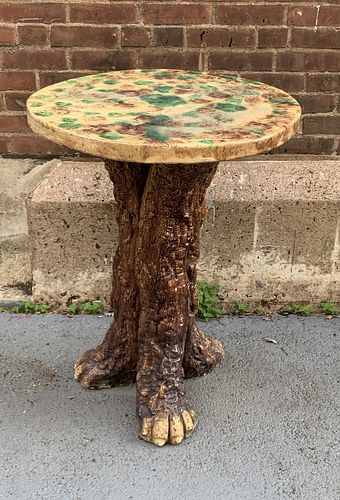 Fanciful Majolica Cafe Table