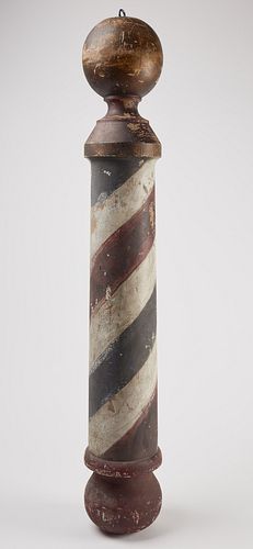 Turned and Painted Barber Pole
