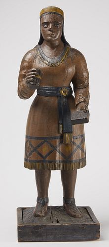 Fine 19th Century Cigar Store Indian Squaw