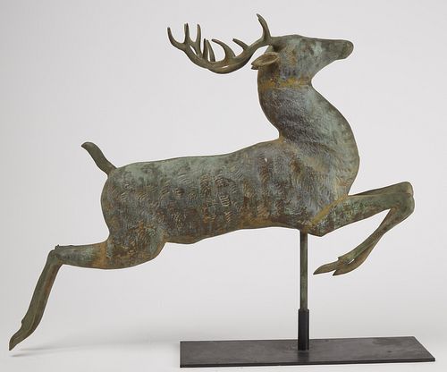 Fine Leaping Stag Weathervane