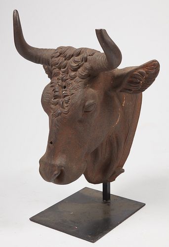 19th C. Cast Iron Steer Trade Sign