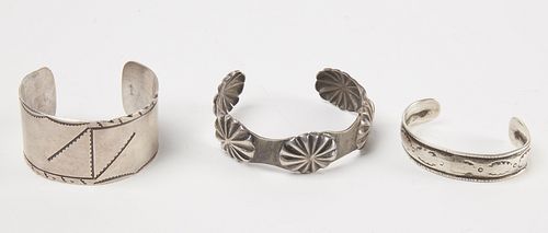 Three Older Navajo Bracelets