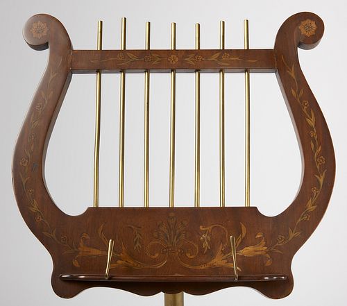 Antique Music Stand with Inlay