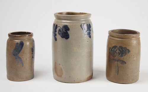 3 Southern 19th Century Stoneware Jugs
