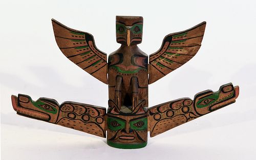 Carved Northwest Coast Totem