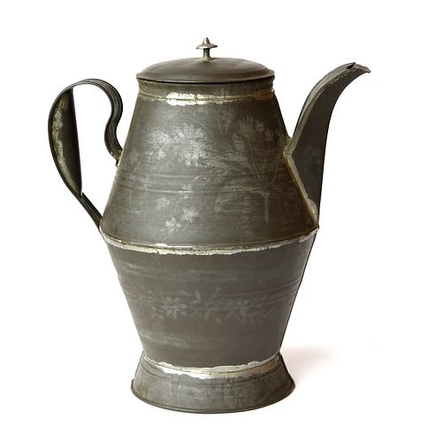 Early Pennsylvania Tin Coffee Pot