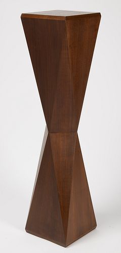 Modernist Walnut Display Pedestal