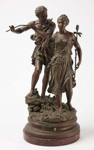 Ernest Rancoulet - Bronze Sculpture Two Figures