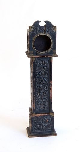 Carved and Painted Watch Hutch