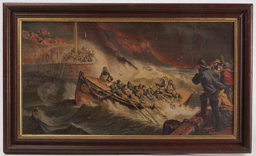 2 Lithographs, Armstrong Boston National Lifeboat