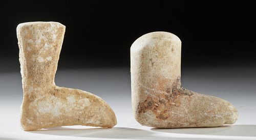 Greek Cycladic Marble Leg & Roman Marble Finger Pestle