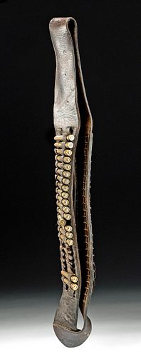 19th C. Mexican Leather Bandolier & Mid-20th C. Bullets