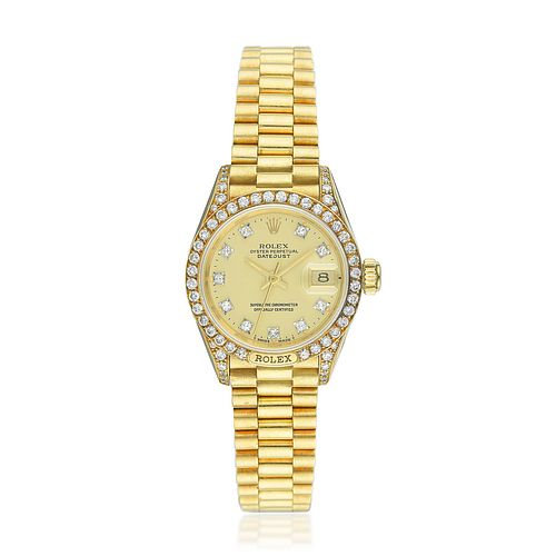 Rolex Crown Collection Ladies' President in 18K Gold