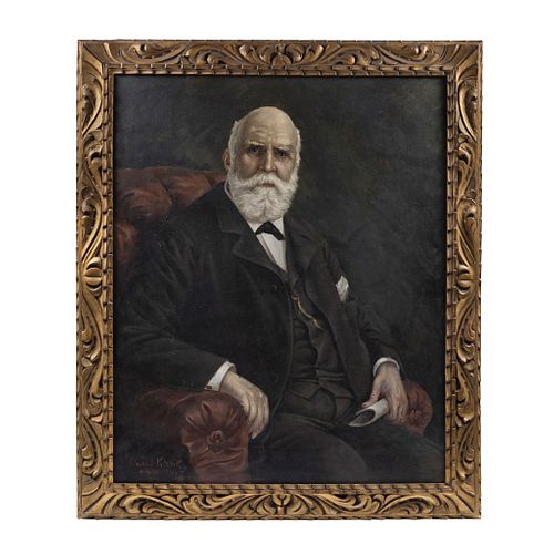Portrait of Gentleman, Ca. 1920. Oil on canvas, Signed and dated: "EDUARD KLENK MÉXICO, 1925".