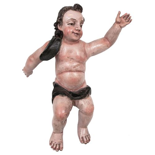 Baby Jesus, Mexico, 19th century, Carved in polychrome wood