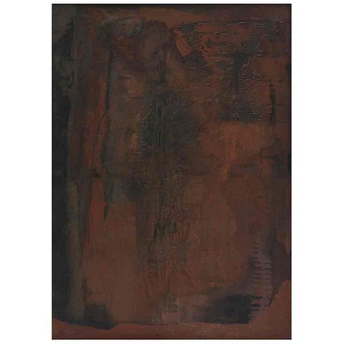IRMA PALACIOS, Corazón de la tierra, 1985, Unsigned, Acrylic and marble dust on canvas, 55.1 x 39.3" (140 x 100 cm)