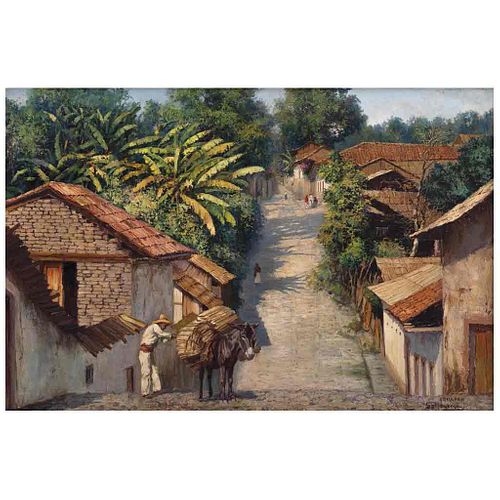 GUILLERMO GÓMEZ MAYORGA, Uruapan, Signed, Oil on canvas, 27.5 x 41.3" (70 x 105 cm)