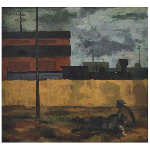 ENRIQUE ECHEVERRÍA, Untitled, Signed, Oil on canvas, 31.4 x 34.2" (80 x 87 cm)