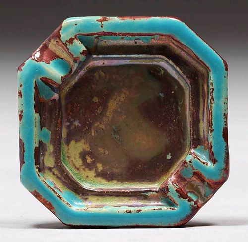 Pewabic Pottery Iridescent Glazed Ashtray c1930s