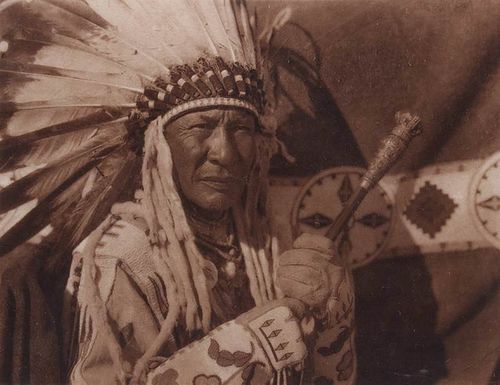 Edward Curtis Photogravure "Blackfoot Finery" 1926