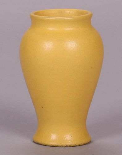 Marblehead Pottery Matte Yellow Vase c1910