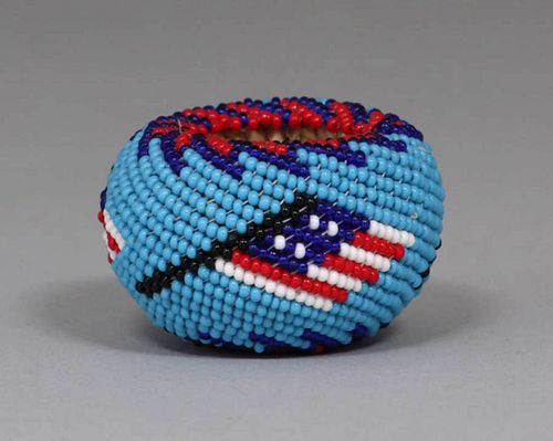 Miniature Native American - Paiute Tribe Beaded Basket