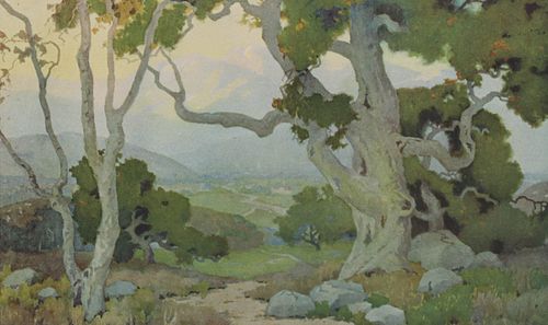Marion Wachtel Print Entitled "The Oaks" c1917