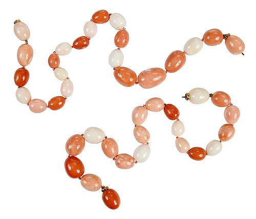 Two 18kt. Coral Necklaces