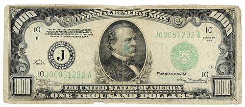 $1000 Federal Reserve Note 