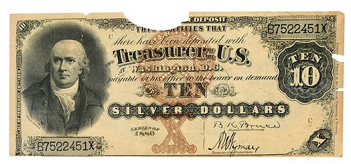 $10 Silver Certificate, Series 1880