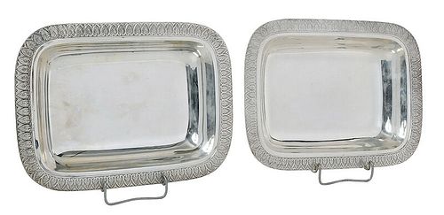 Two Tiffany Sterling Rectangular Dishes