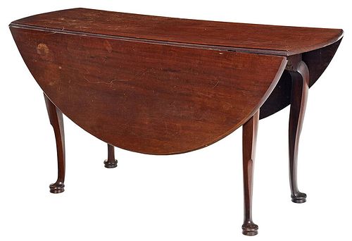 American Queen Anne Mahogany Drop Leaf Table