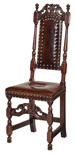American William and Mary Upholstered Side Chair